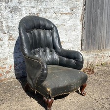 Edwardian Georgian Leather Arm