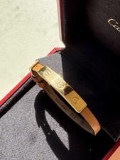 Auth Cartier Love Leather