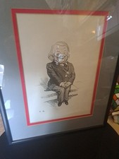 Framed print of Low cartoon of