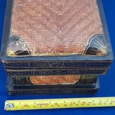 Antique Lacquer Woven Wicker +