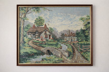 Vintage Framed Tapestry /