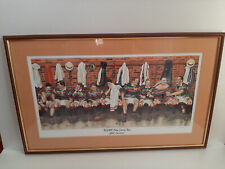 Jedd (John R Edwards) Framed Print 'Rugby - Nine Gentle Men' SIGNED by Jedd
