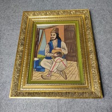 Vtg Gold Frame Cross Stitch
