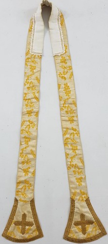 Antique french silk brocade - silk,