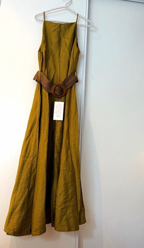 Zara olive long maxi - olive,