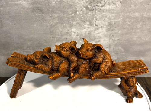 Vintage asian molded - vintage, wood