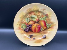 Vintage Aynsley Orchard Gold Plate, [pink stamp] 20.5 cm.