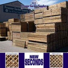 SECONDS Pack of 2 Framed Diamond Standard/Privacy Trellis Smooth Planed Panels