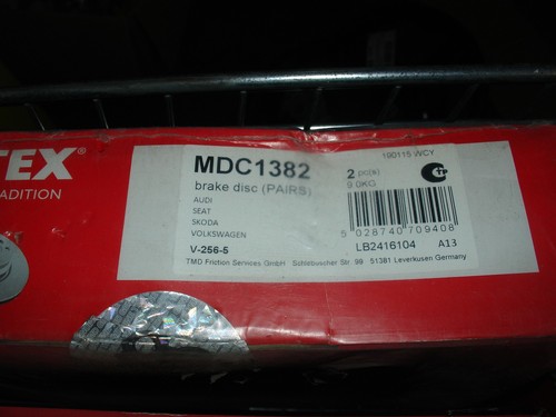Mdc1382 front brake disc - front,