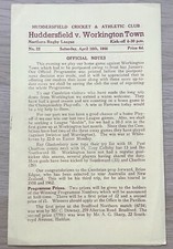 Rare Rugby League Programme