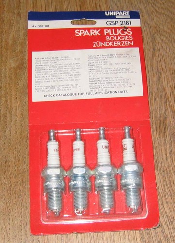 Unipart spark plugs - no:-, gsp