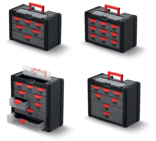 Parts storage organiser with - parts,