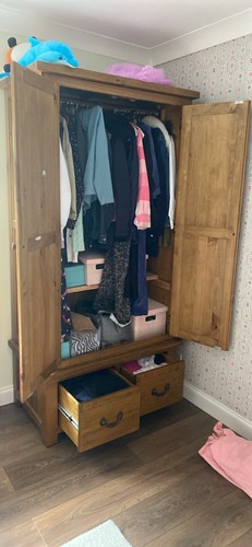 Large solid wood wardrobe - large,