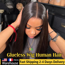 Wear and Go Glueless Wig Brazilian Straight 6X4 5X5 9X6 7X5 Lace Closure Glueles