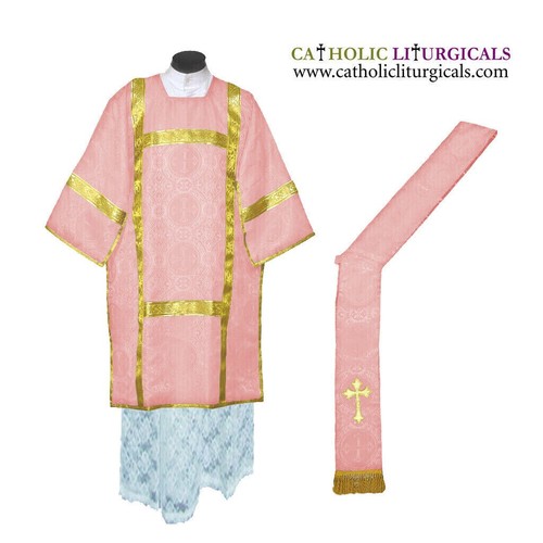 Rose deacon dalmatic vestment - dalmatic,