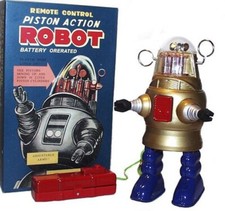 Gold Piston Action Robot Robby