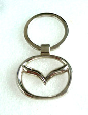 MAZDA POLISHED CHROME  CAR KEYRING / KEY CHAIN
