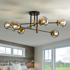 Modern 6 Light Glass Globe