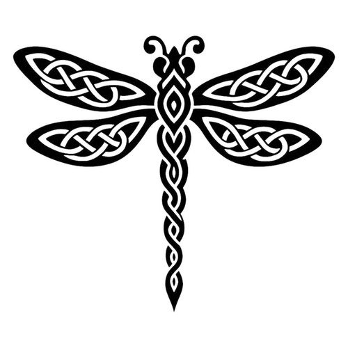 Celtic knotwork dragonfly - knotwork,