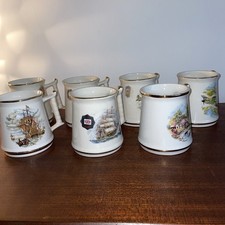 7 x Masons Freemasons Masonic Prince William Porcelain Tankards Mugs