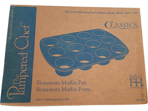 Pampered chef stoneware muffin - pampered,