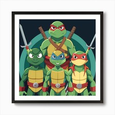 Teenage Mutant Ninja Turtles 10 Art Framed Wall Art Poster Canvas Print Picture
