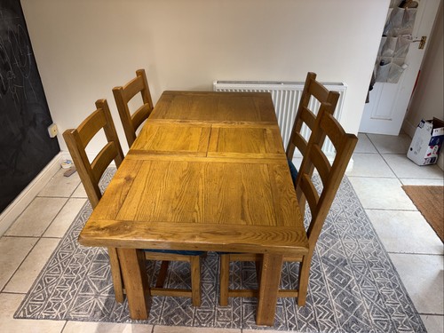 Solid oak extendable dining - solid,