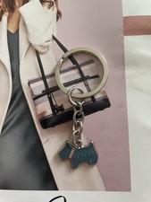 Radley Petrol Blue Metal Dog Tag / Key Ring / Bag Charm