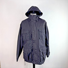Alpha Industries Jacket Mens Lined Windbreaker in Black size Large - Hooded