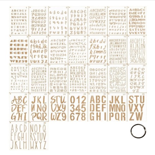 Pieces letter stencil with - 30,