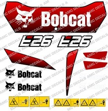 BOBCAT E26 MINI DIGGER EXCAVATOR DECAL STICKER SET