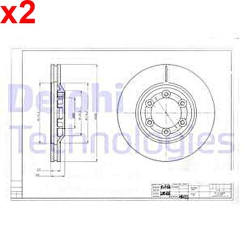 Brake disc delphi - delphi, fits