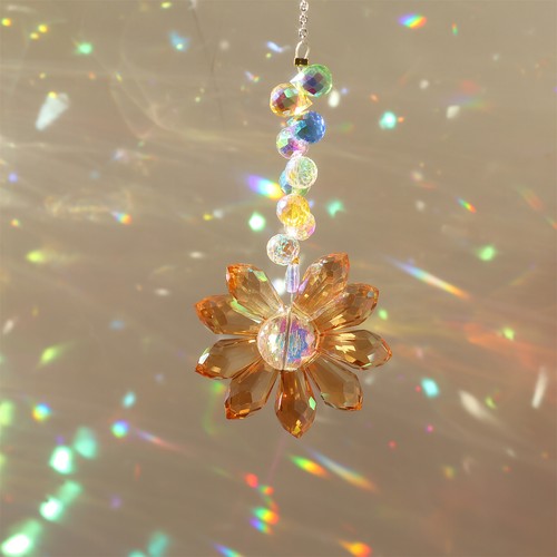 Crystal sunflower suncatcher - crystal,