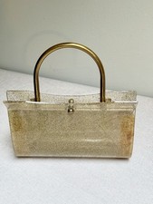 Vintage 1950s Lucite Gold