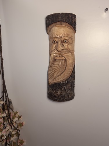 Old forest man hand carved - man,