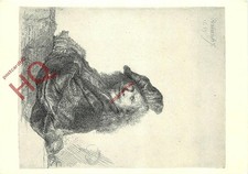 Picture Postcard:-Rembrandt, Self-Portrait, Leaning on a Stone Sill