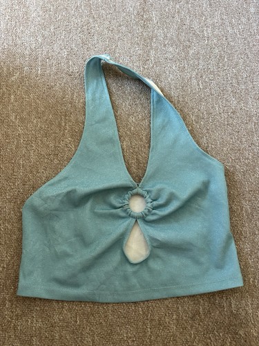 Primark blue shimmer halter - primark,