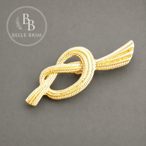 Elegant gold knot brooch - elegant,