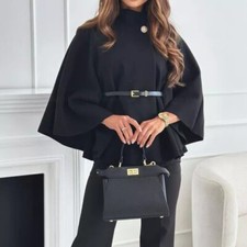 Ladies Women's Jacket Belted