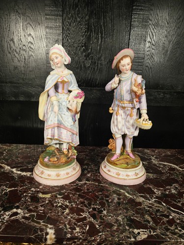 Large pair porcelain figures - pair,