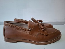 Topman Leather Tassel Brown