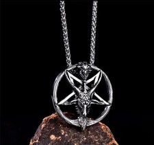 Pentagram Antelope Head Pendant Necklace