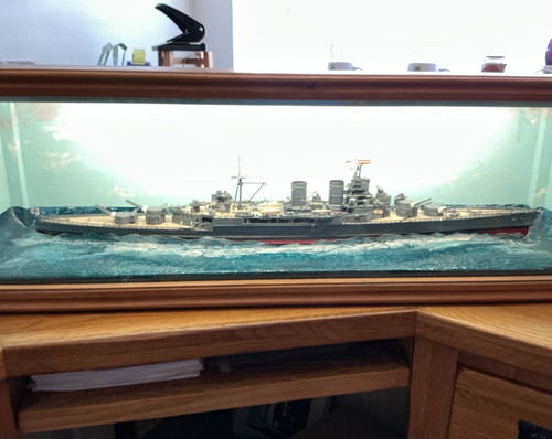 Battleship military ship - battleship, model