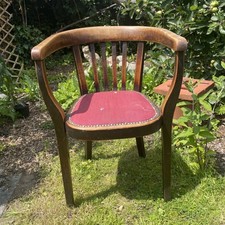 Two Beautiful, Vintage, Fischel Bentwood Arm Chair Bistro Tub Horseshoe chair.
