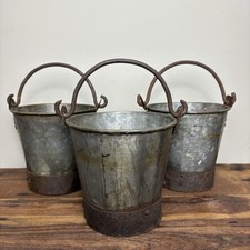 Small Rustic Metal Bucket - Miniature Rustic Metal Planter - £15 Each