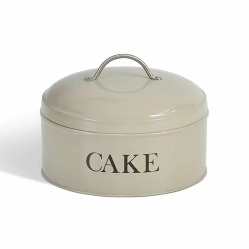 Round cake tin chalk metal - in,