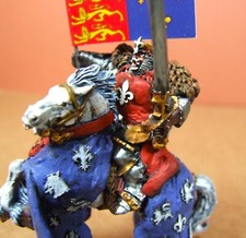 Warhammer Converted/Kitbashed Bretonnian Hero  - painted - (BZ)