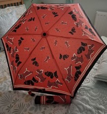 Stylish Radley Dog Umbrella - Orange and Black - NWT
