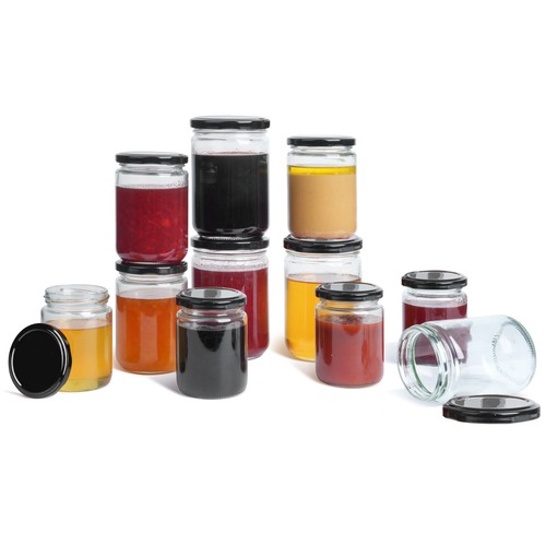Glass jam jars clear - glass, airtight