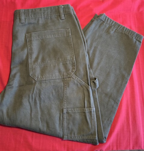 Mens green cargo denim - green,